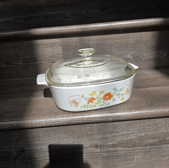 Vintage Corning Ware Wildflower 2 Quart Casserole Dish with Lid A-2-B - Picture 4 of 6